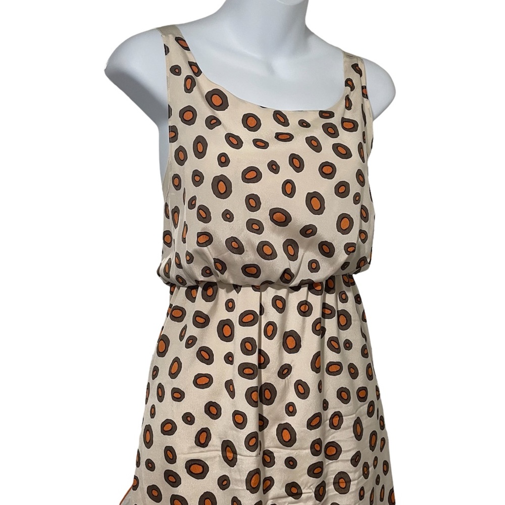 Alice + Olivia Silk Dot Print Mini Dress Medium